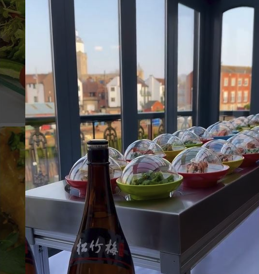 Sushi conveyor at venue